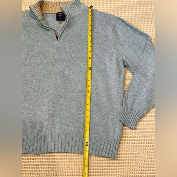 Bills Khaki Blue 3/4 Zip Up Cotton Sweater - Picture 4 of 9